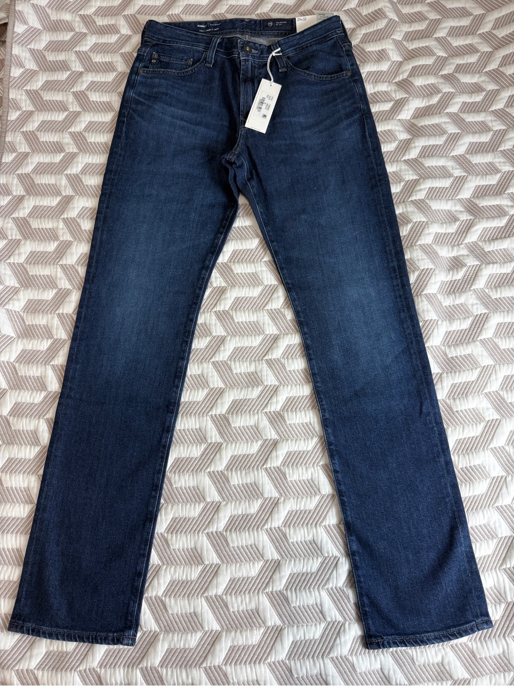 AG Adriano Goldschmied Everett Slim Straight Jeans Men 29x32 Thin Denim NWT - Picture 1 of 11